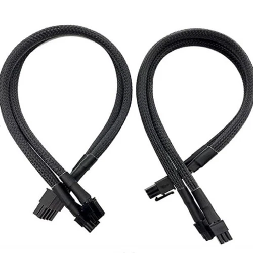 Dual mini 6 pin to 8 pin Power Supply Cable Graphics Card Cable 6pin