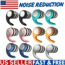 Reusable Silicone Ear Plugs Noise Cancelling Earplugs Travel Study Sleep Swim