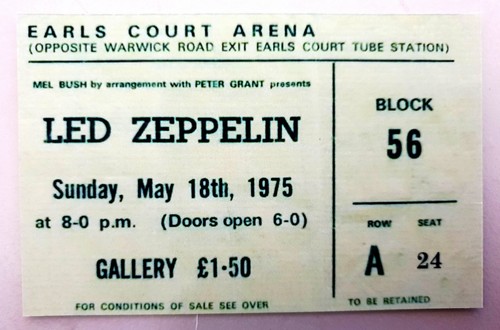 LED ZEPPELIN - MUSIC GROUP Various Reproduction CONCERT TICKETS Individual Sale - 第 18/37 張圖片