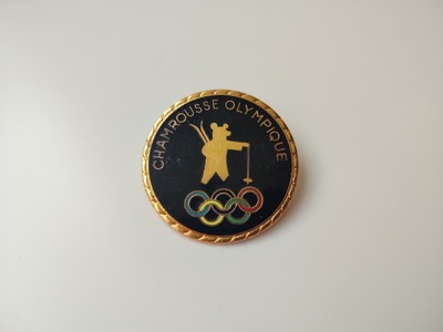 CHAMROUSSE OLYMPIQUE J.O de Grenoble 1968 skiing brooch Arthus Bertrand