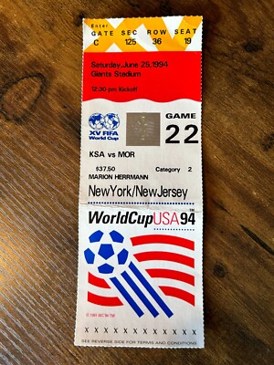 【レア】イングランドvsスペイン 2006親善試合チケット Ticket Stub for World Cup Match Saudi Arabia vs. Morocco June 25