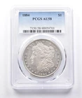 1884 Morgan Silver Dollar AU58 PCGS Great Contrast *7498