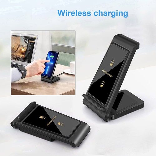 20W Wireless Charger Dock For Apple Air Pods iPhone 13 Pro 12 XS Samsung S22+ - Picture 10 of 12