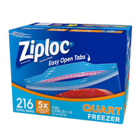 Ziploc Freezer Bags 216 Storage Pack Heavy Duty Quart Ziplock Bag Zipper Sealer Ziploc Freezer Bags 216 Storage Pack Heavy Duty Quart Ziplock Bag Zipper Sealer