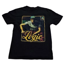 Logic Flex Supermarket Rapper Black T-Shirt Medium Sir Robert Bryson Hall Singer