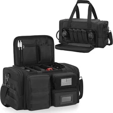 Tactical Pistol Range Bag, Gun Range Bag for 4 Handguns, Shooting Duffle Range P