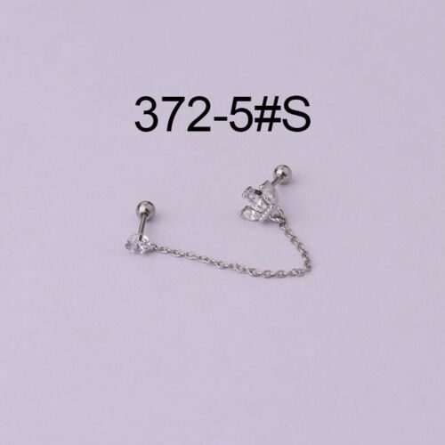Ohrring Piercing Knorpel Ohrstecker Edelstahl Schraubverschluss Zirkon ≌ - Bild 12 von 31