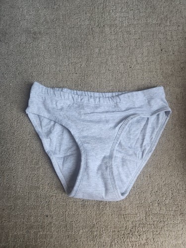 Womens Period Panties Menstrual Underwear Cotton Bikini Medium Gray Leakproof