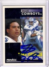1991 SCORE PINNACLE Dallas Cowboys TONY CASILLAS AUTOGRAPH Card comes with COA!