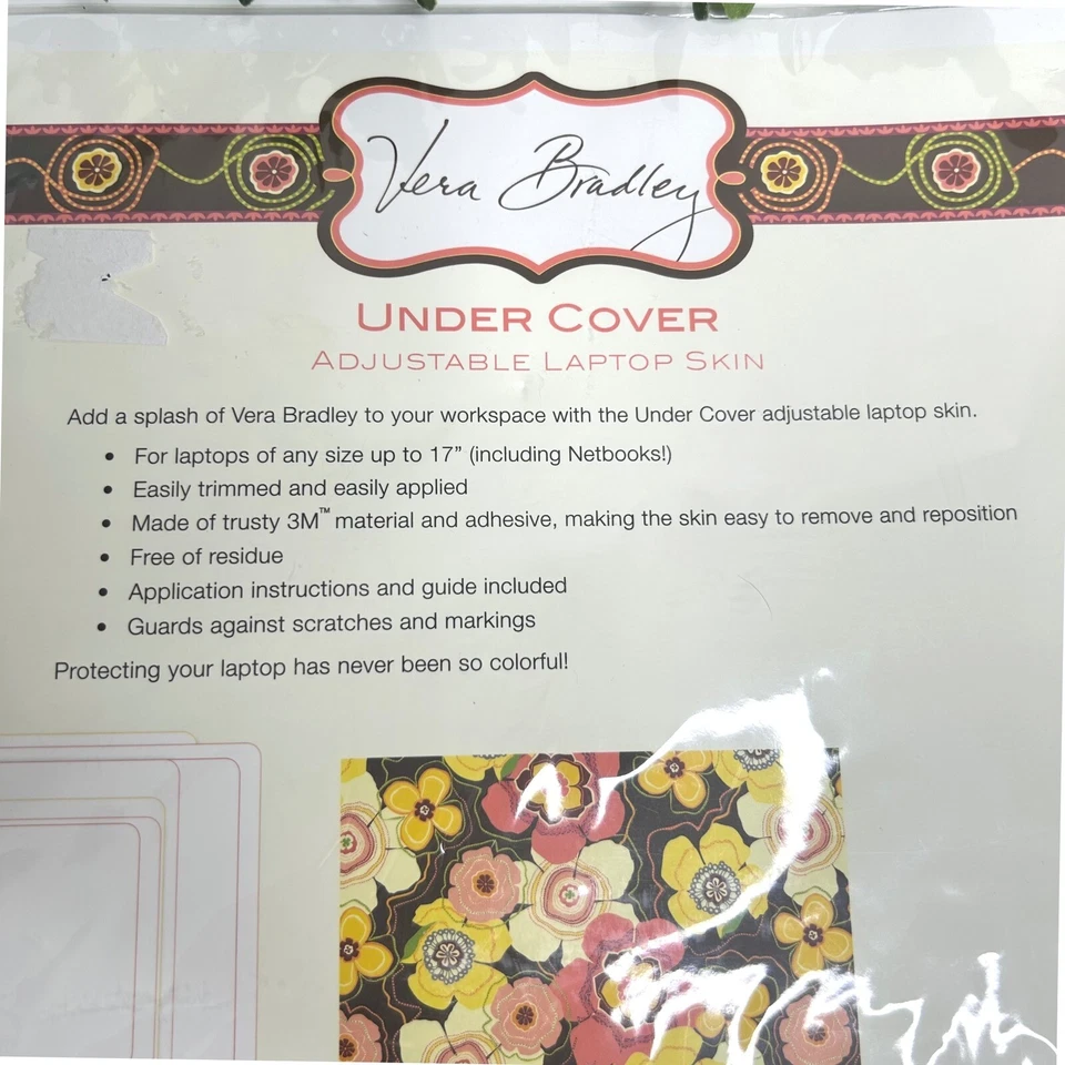 Recubrimiento debajo de la cubierta ajustable hasta 17 pulgadas Vera Bradley nuevo con etiquetas * Buttercup Foto 3 de 4