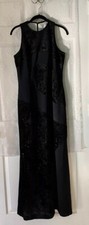 Andrea Polizzi Rex Lester Black Burnout Velvet  Party Prom Gown Evening  Dress 8