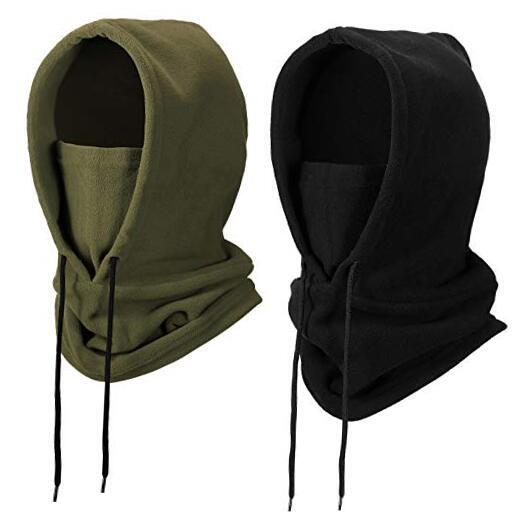 Syhood Winter Fleece Balaclava Ski Tactical Heavyweight 2 Black, Army Green