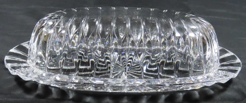 Vintage Mikasa Royal Suite Crystal Covered Butter Dish Quarter Pound