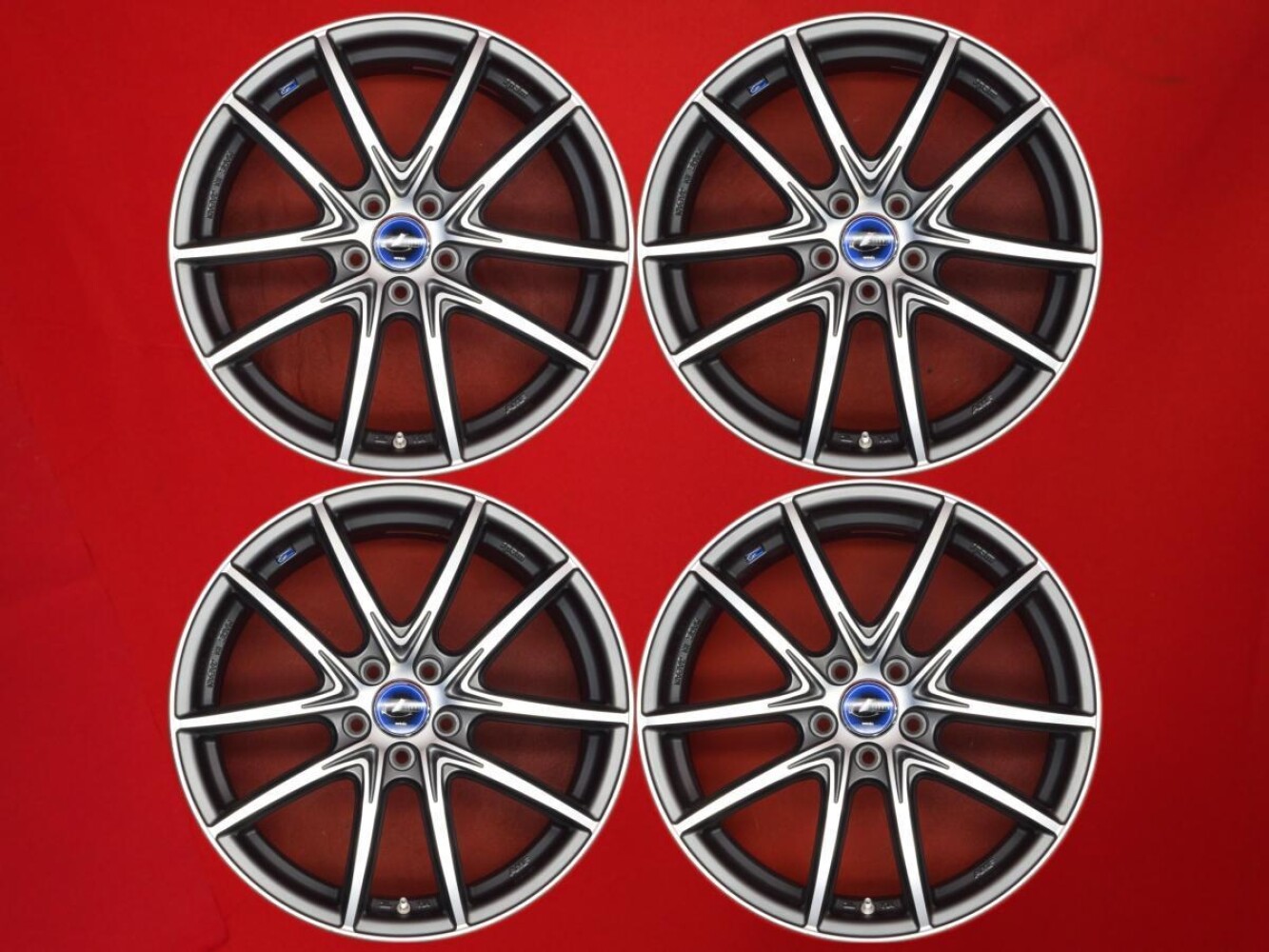 WEB限定デザイン アルミホイール 17X7J PCD100 5穴 +47 ４本セット