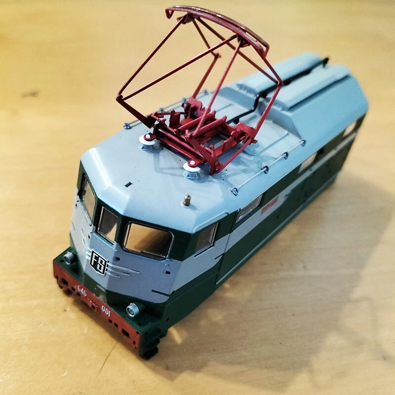 CARROZZA ROCO + PANTOGRAFO FS E 646 001 1:87 ORIGINALE MODEL FERROVIARIO