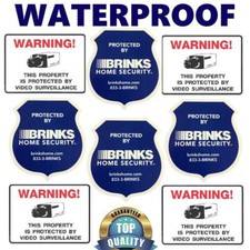 STICKERS FOR DOORS / WINDOWS HOME SECURITY ALARM CAMERA BRINKS WARNING DECAL LOT