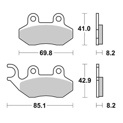 PAAR SBS 140 HM BREMSBELÄGE Für Sym 50 Jet Sport X SR 2T 2006-2013