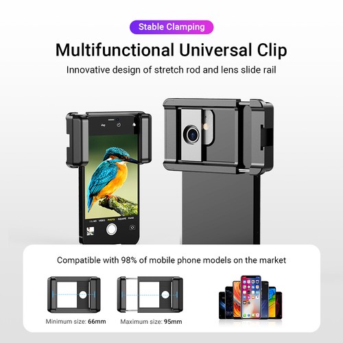 Telescopio zoom de alta potencia Apexel 4K HD 60X lente teleobjetivo profesional lente de teléfono - Imagen 7 de 8