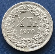1/2 franków 1970 Szwajcaria 🇨🇭#02