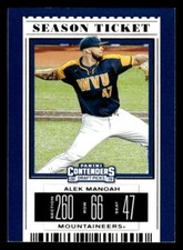 2019 Panini Contenders Draft Picks Collegiate #2b Alek Manoah Blue Uniform card