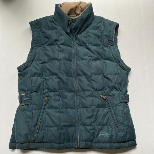 Horseware Ireland Down Jacket Coat Converts Vest Womens XL Green Quilted Lined - Picture 6 of 13