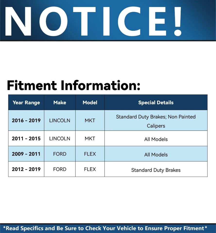 Pastilla de cerámica de rotor de freno trasero perforado 330 mm para Ford Explorer 2013 2014-2017 base Foto 3 de 4