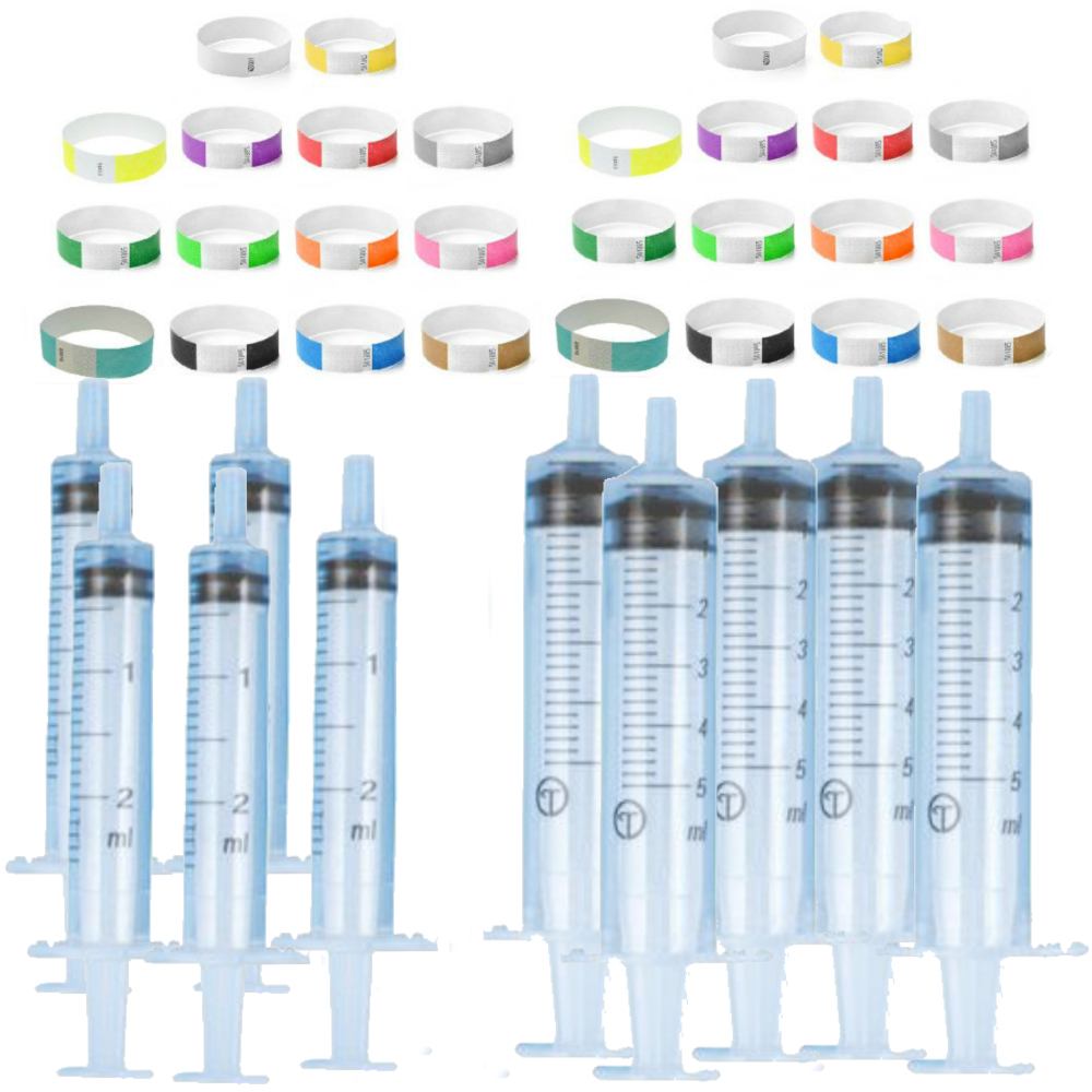 Puppy Dog Kitten Sterile 10 Feeding milk Syringe Set Whelping ID band