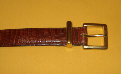 Alligator Neiman Marcus Belt NEIMAN MARCUS LIGHT BROWN ITALIAN ALLIGATOR CALFSKIN BELT  main image 4