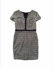 Ann Taylor Navy Blue Sheath Dress. 6P. Fully Lined.