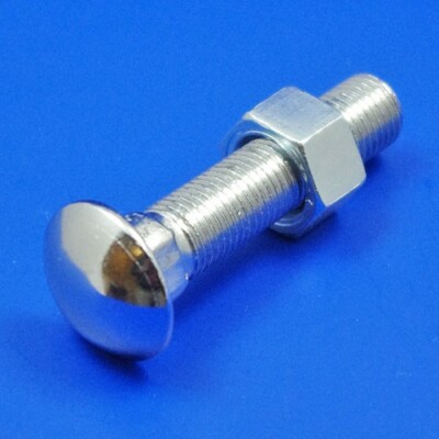 Vintage/Classic Car Dome Head Bumper Mounting Bolt: Long thread 45mm