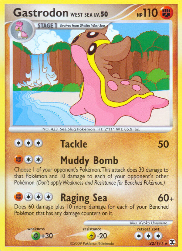 Gastrodon West Sea 22 Rising Rivals Rare Pokemon Card NM