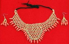Hanging Moti Necklace Earing jewelry ATS Belly Dance Women Tribal Light Weight