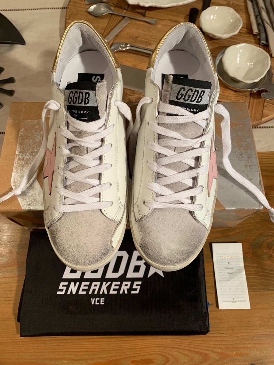 NIB Golden Goose Superstar White Gold Pink Star -- SS2018 NIB Golden Goose Superstar White Gold Pink Star -- SS2018