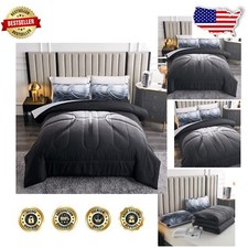 Modern Basketball Bedding Set for Teen Boys - 3pc Full Comforter & Pillowcases