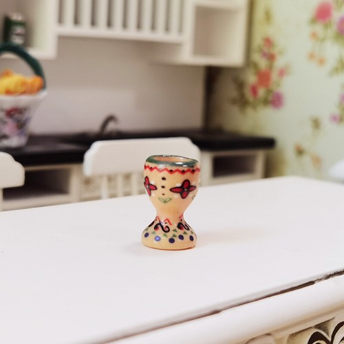 Pequeña jarra de leche pintada cerámica miniatura vintage para casa de muñecas escala 1:12 cocina - Imagen 17 de 17