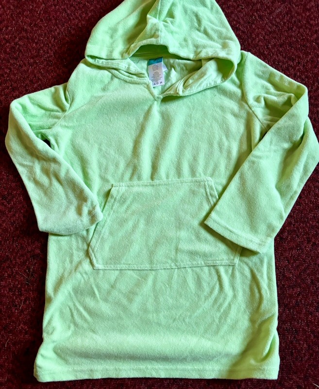 NWOT: Child’s Neon Green Hoodie Pullover  Size 8