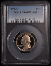 1977 Washington Quarter 25c Certified by PCGS PF69 ULTRA CAMEO