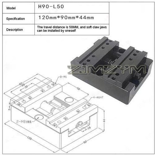 5-axis CNC Machining Center Self-centering Vises Concentric Precision Fixture - Picture 10 of 24