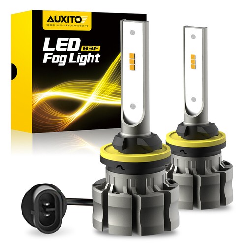 LED Fog Light Bulbs - 20W 880 H27 Amber, 2 Bulbs, 2000K, 1200 Lumens, Road Legal, Plug & Play Upgrade