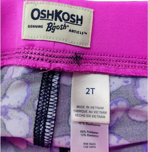 Osh Kosh Bgosh Girls Cropped Leggings Purple Pink Butterflies Sz 3T - Picture 5 of 10
