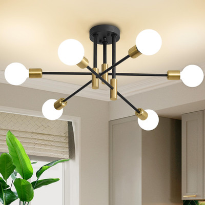 Biewalk Modern Chandelier Ceiling Light Fixture 6-Light Sputnik Dining