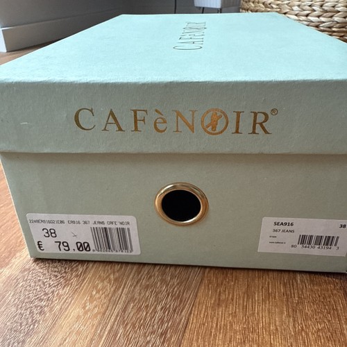 CAFE NOIR super Glitzer hellblau Sneaker Gr 38 mit RV seitl wie neu mit Karton - Bild 7 von 8