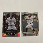 Konnor Griffin 2 Card Lot 2025 Bowman Chrome Base & VIP Propsects Refractor