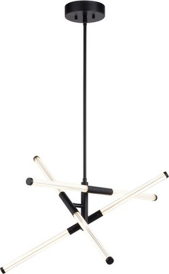 Vaxcel Lighting P0425R Avalon 27''W LED Multi Light Pendant - Black