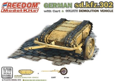 Freedom Model 1/16 Sd.kfz. 302 Goliath Abbruchfahrzeug mit Wagen Modellbausatz
