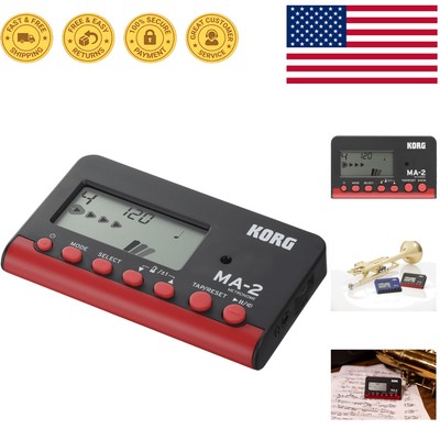 MA-2 Digital Metronome with Large Display & 400-Hour Battery Life - Red/Black