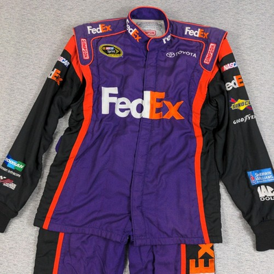 #ad Denny Hamlin Nascar Size Large Pit Crew Firesuit Simpson FedEx Toyota Mac Tools $199.99