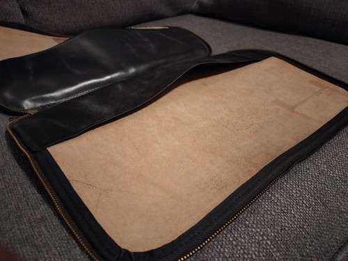 Vintage Leather Document Zip Around Case - Picture 11 of 12