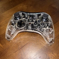 Afterglow Clear & Black Pro Controller PDP 085-018 for Nintendo Wii U