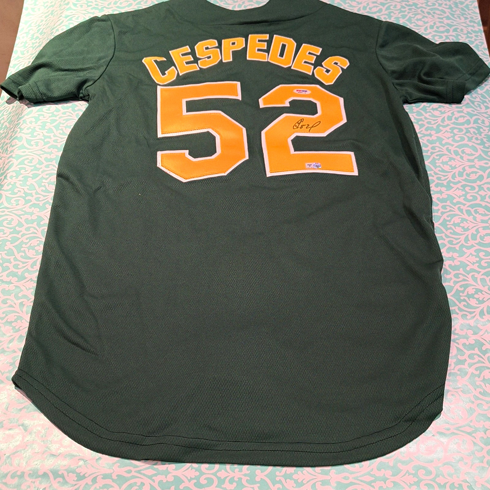 Yoenis Cespedes Signed Oakland Athletics #52 Jersey PSA/DNA Authentic